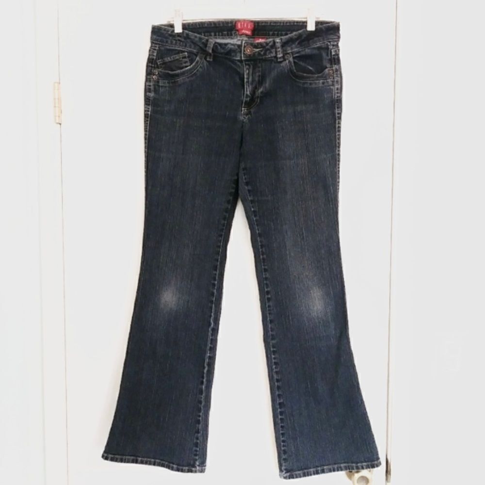 Elle Monaco Blue Mid Rise Bootcut Jeans